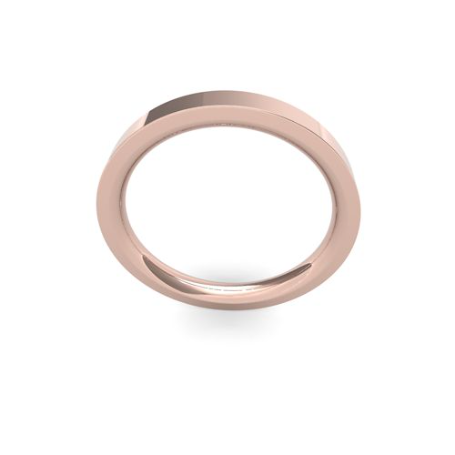 Ladies 2.5mm Heavy Weight Flat Court wedding band available to buy online in 9 & 18ct yellow, white or rose gold and Platinum. goldanddiamonds.co.uk