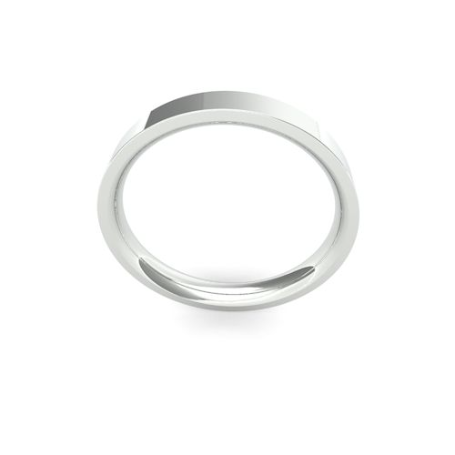 Ladies 3mm Medium Weight Flat Court wedding band available to buy online in 9 & 18ct yellow, white or rose gold and Platinum. goldanddiamonds.co.uk