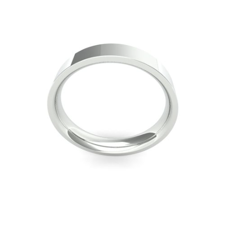 Mens 4mm Medium weight Flat Court wedding band available to buy online in 9 & 18ct yellow, white or rose gold and Platinum. goldanddiamonds.co.uk