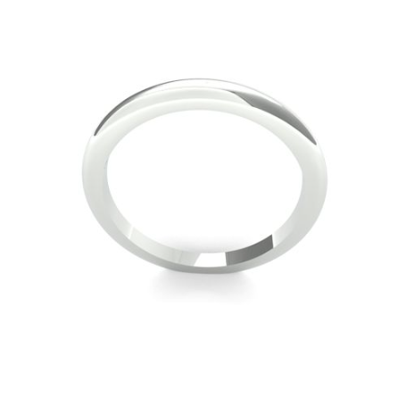 Ladies 2mm Heavy Weight D Shaped wedding band available in 9 & 18ct Yellow, Rose or White Gold and Platinum online at goldanddiamonds.co.uk