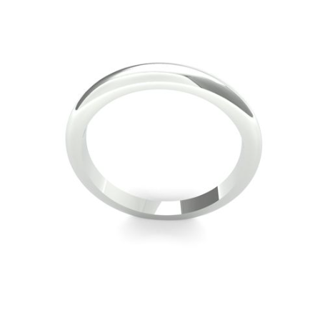 Ladies 2.5mm heavy weight D Shaped wedding band available in 9 & 18ct Yellow, Rose or White Gold and Platinum online at goldanddiamonds.co.uk