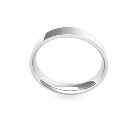 Mens 4mm Lightweight Flat Court wedding band available to buy online in 9 & 18ct yellow, white or rose gold and Platinum. goldanddiamonds.co.uk