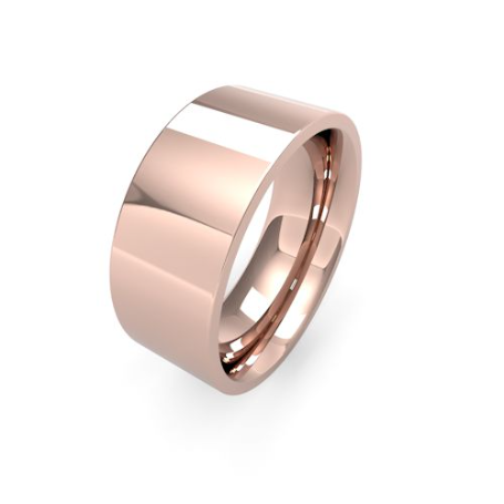 Mens 8mm Heavy Weight Flat Court wedding band available to buy online in 9 & 18ct yellow, white or rose gold and Platinum. goldanddiamonds.co.uk