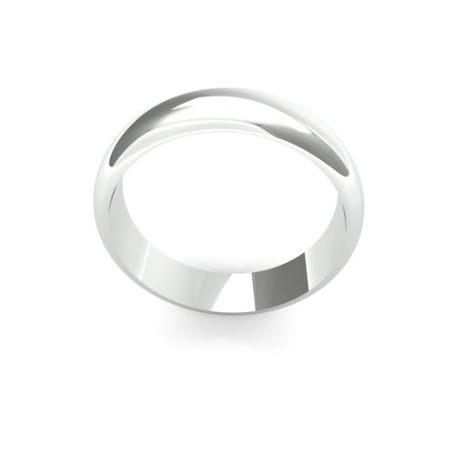 Men's 5mm medium weight D Shaped wedding band available in 9 & 18ct Yellow, Rose or White Gold and Platinum online at goldanddiamonds.co.uk