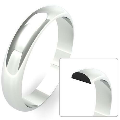 Men's 7mm medium weight D Shaped wedding band available in 9 & 18ct Yellow, Rose or White Gold and Platinum online at goldanddiamonds.co.uk
