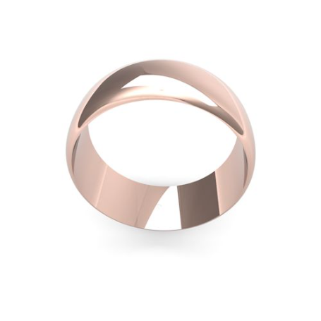 Men's 8mm lightweight D Shaped wedding band available in 9 & 18ct Yellow, Rose or White Gold and Platinum online at goldanddiamonds.co.uk