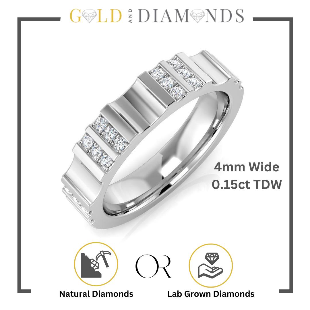 4mm diamond wedding ring, 0.15ct diamond ring, 24 round diamonds wedding band, Gold and Diamonds diamond wedding ring, rose gold diamond band, luxury diamond wedding ring, lab-grown diamond ring