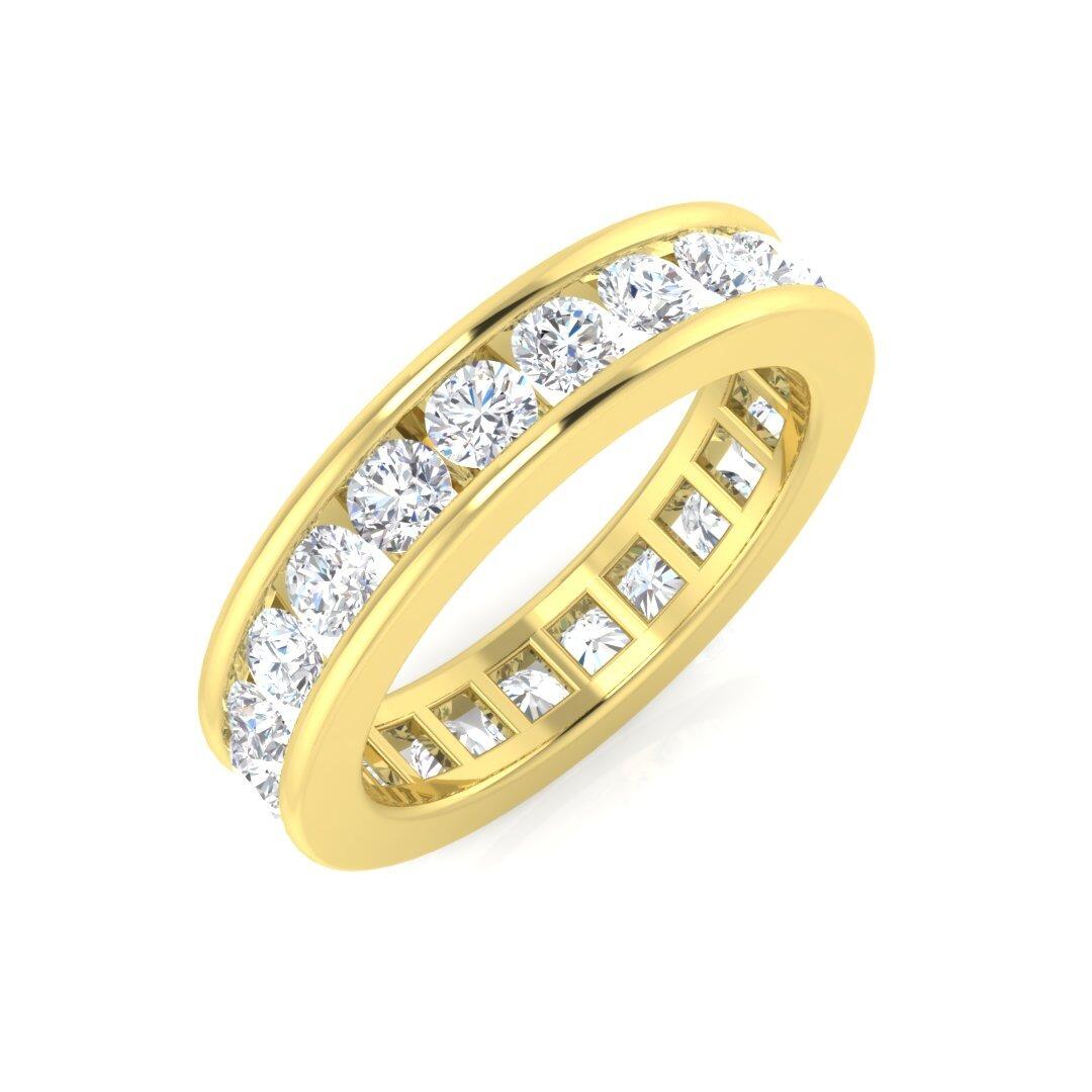 Diamond Eternity Rings in Yellow, Rose, White Gold and Platinum with Natural and Lab-Grown Diamonds