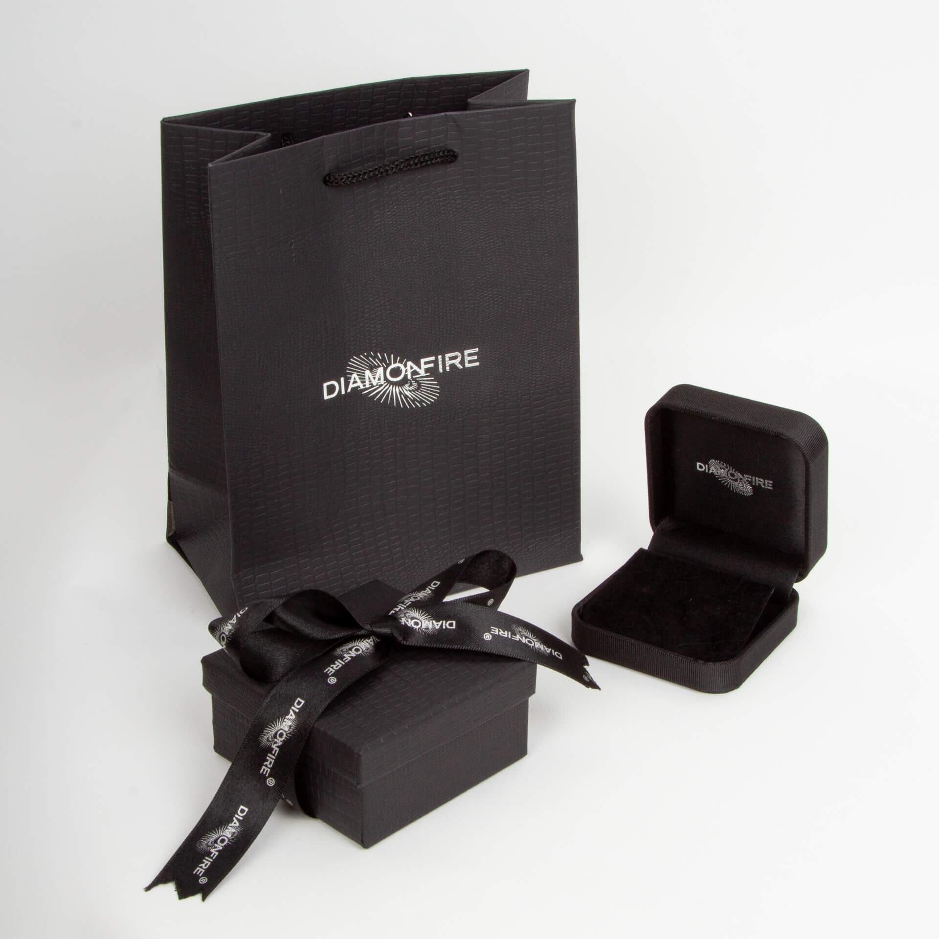 1.99ct Diamonfire® Statement Cluster Ring, crafted in sterling silver with triple plating, featuring brilliant-cut zirconia stones with 57 facets, beautifully presented in exclusive Diamonfire® silk packaging, including a luxury gift box and bag.