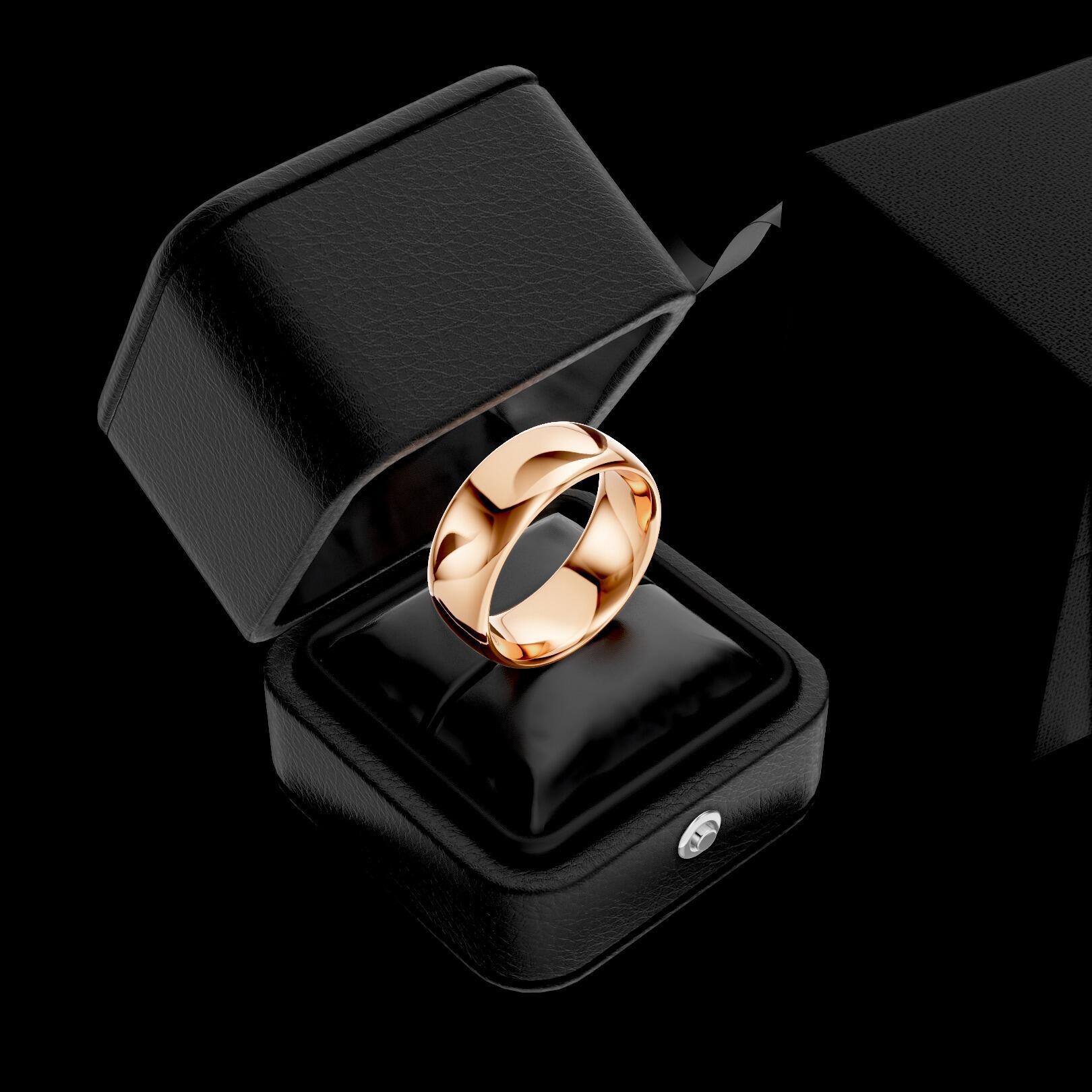 Ladies 8mm heavy traditional court comfort fit wedding ring 2.1mm depth in gold platinum palladium silver titanium and black zirconium