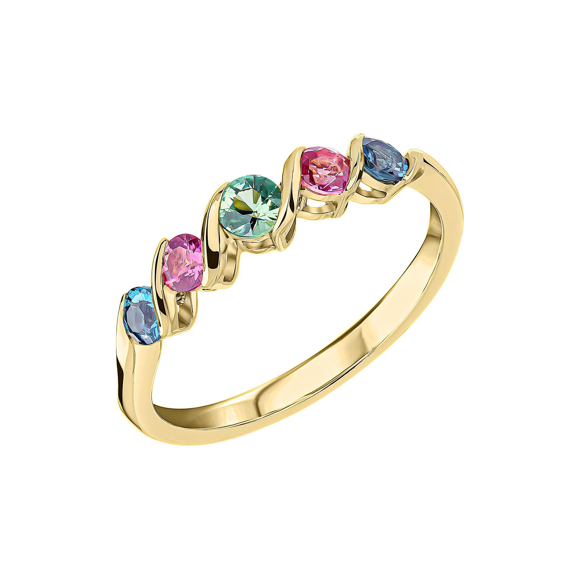 14kt tri color gold floral unique engagement ring, wedding ring ADLR169