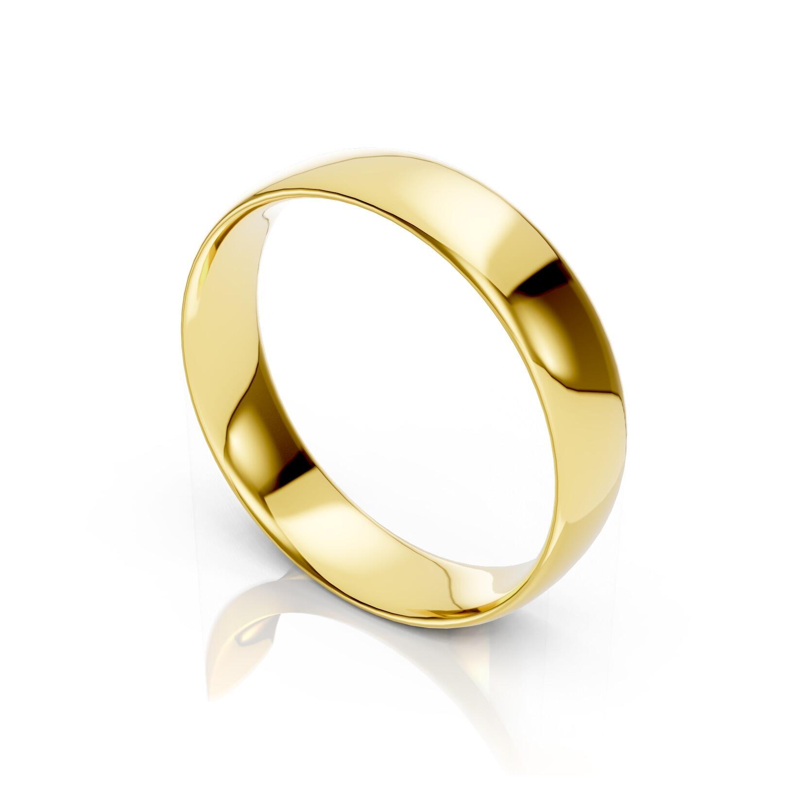 Ladies 5mm light traditional court comfort fit wedding ring 1.3mm depth in gold platinum palladium silver titanium and black zirconium