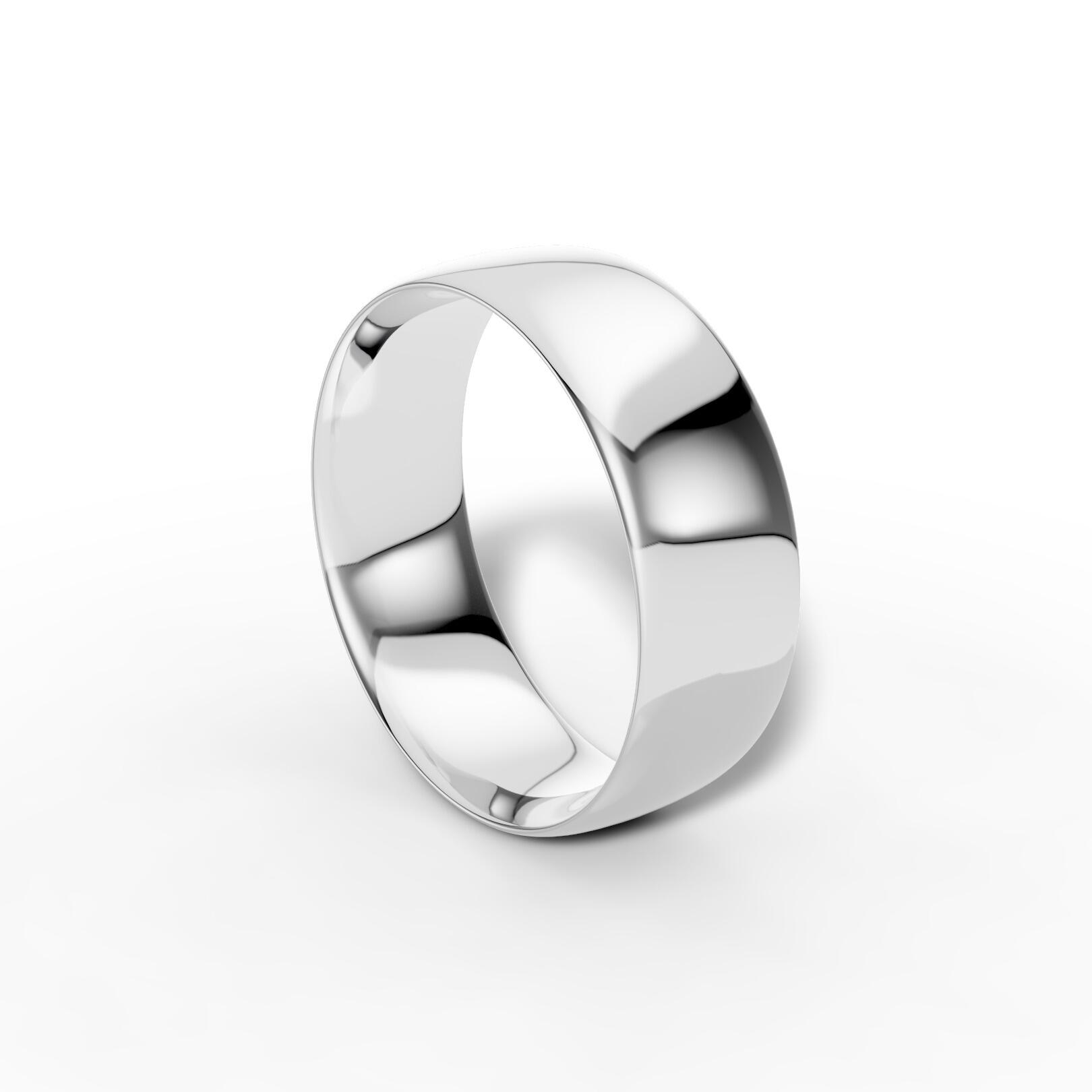 Ladies 7mm light traditional court comfort fit wedding ring 1.3mm depth in gold platinum palladium silver titanium and black zirconium