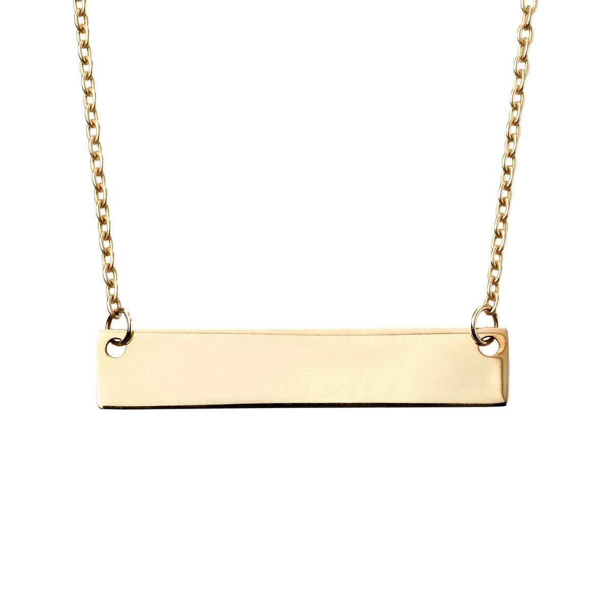 9ct gold 2025 bar pendant