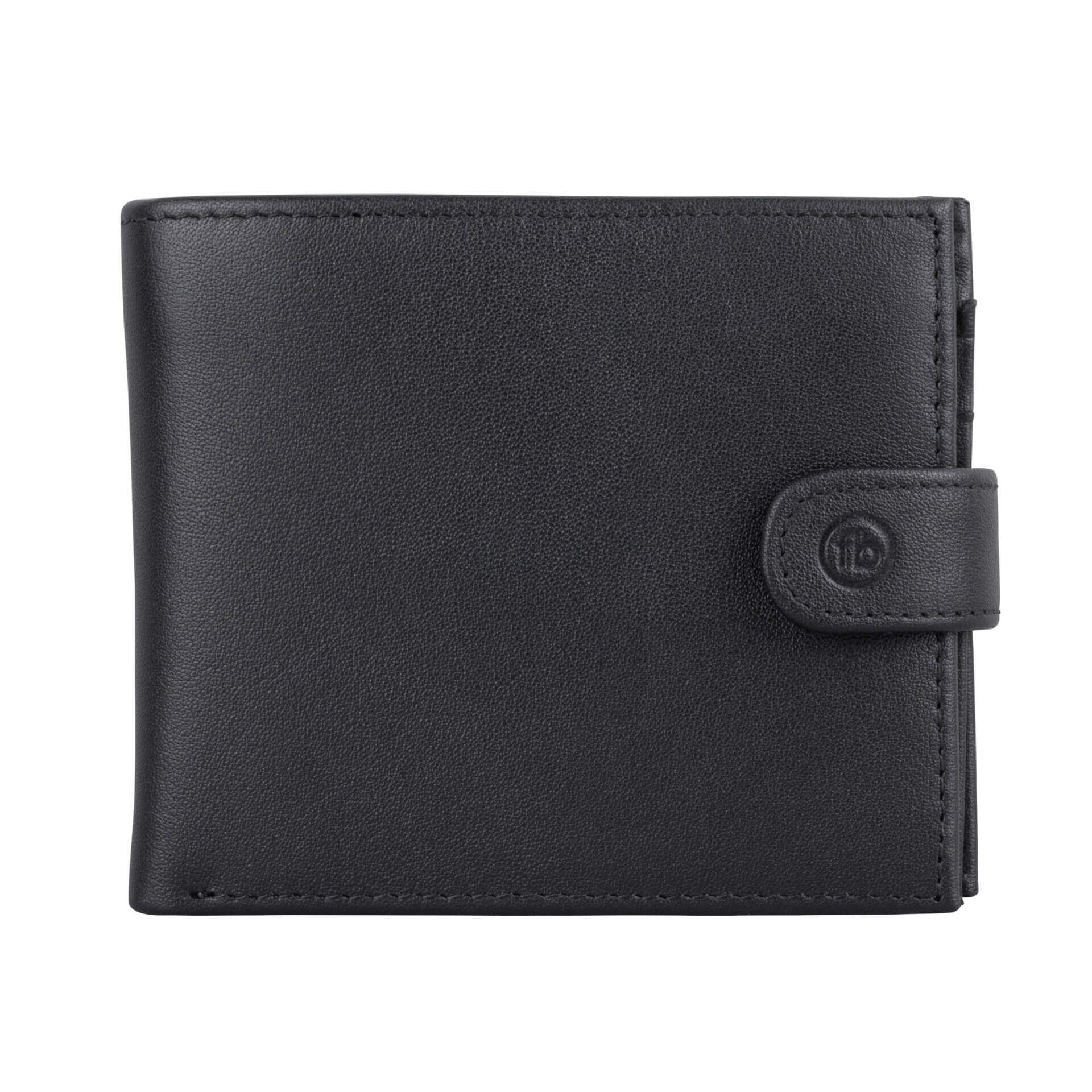 "fredbennett® Black or Brown Leather Wallet with Coin Purse – crafted in genuine leather with the option to personalise using free laser engraving. A timeless and sentimental gift for groomsmen, dads, or partners. Available at Gold and Diamonds."