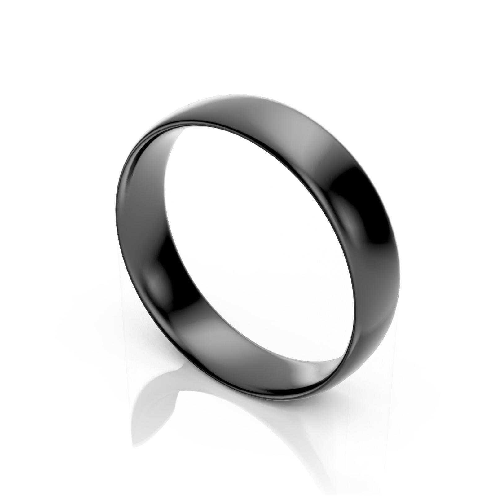 Ladies 5mm light traditional court comfort fit wedding ring 1.3mm depth in gold platinum palladium silver titanium and black zirconium