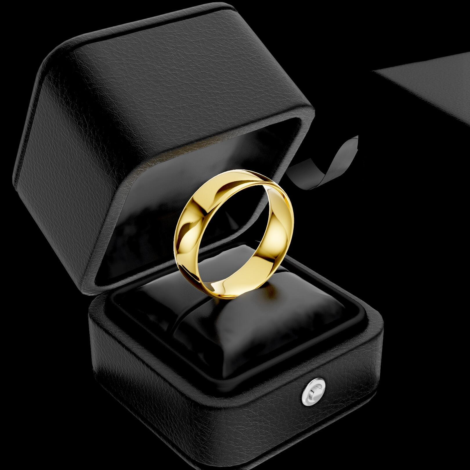 Ladies 6mm light traditional court comfort fit wedding ring 1.3mm depth in gold platinum palladium silver titanium and black zirconium