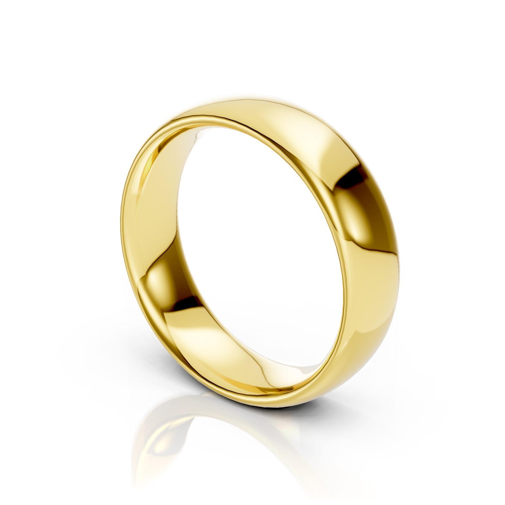 Ladies 6mm heavy traditional court comfort fit wedding ring 2.1mm depth in gold platinum palladium silver titanium and black zirconium