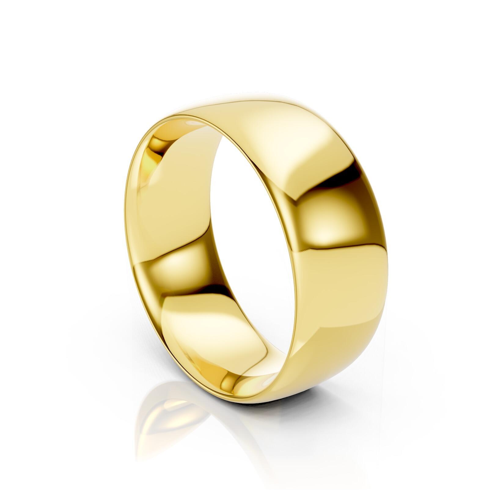 Ladies 8mm medium traditional court comfort fit wedding ring 1.7mm depth in gold platinum palladium silver titanium and black zirconium