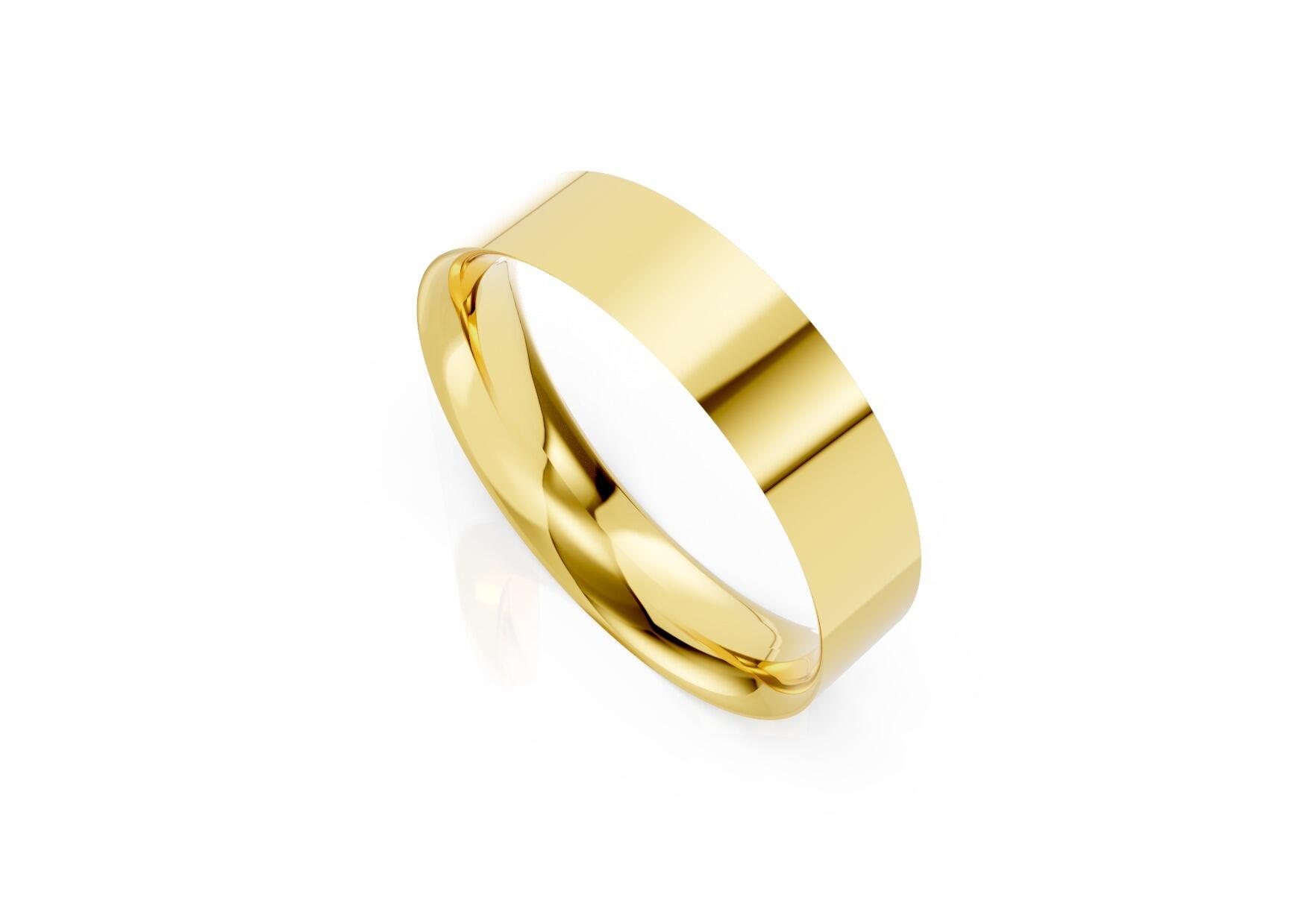 Ladies 5mm light flat court comfort fit wedding ring 1.3mm depth in yellow gold white gold rose gold platinum palladium and argentium silver