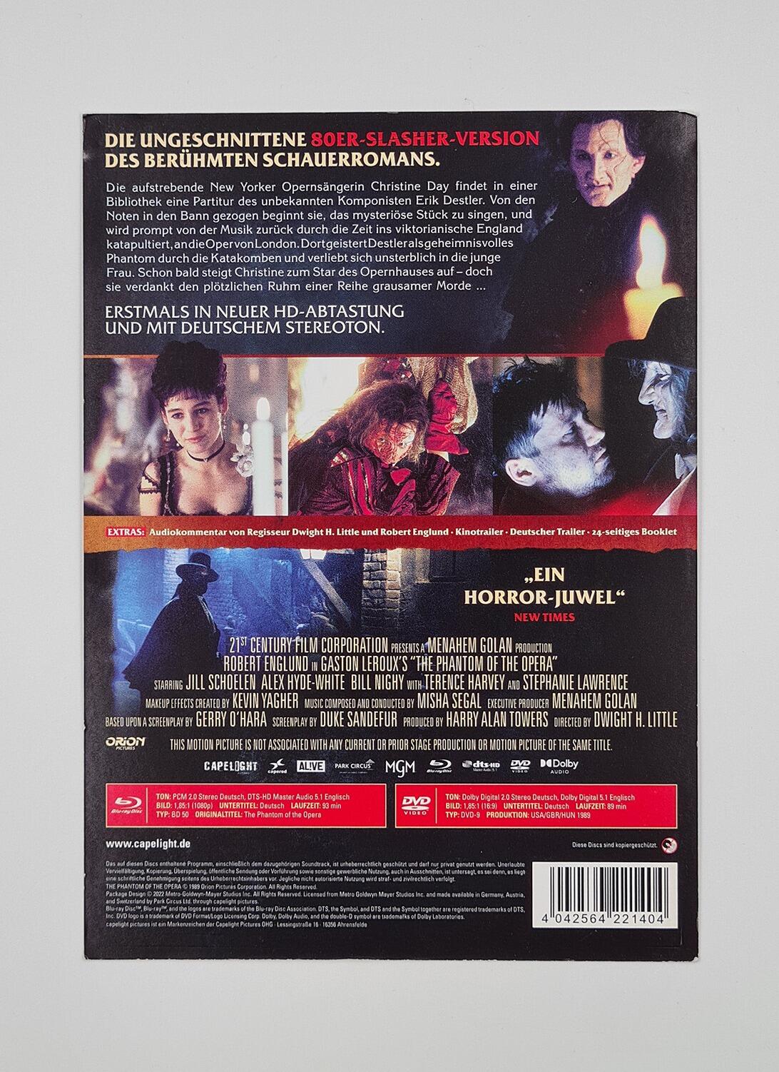 Phantom of the Opera - Mediabook - Blu-Ray (Region B) + DVD (Region 2) - [Pre-owned] - Capelight - Item Image 5
