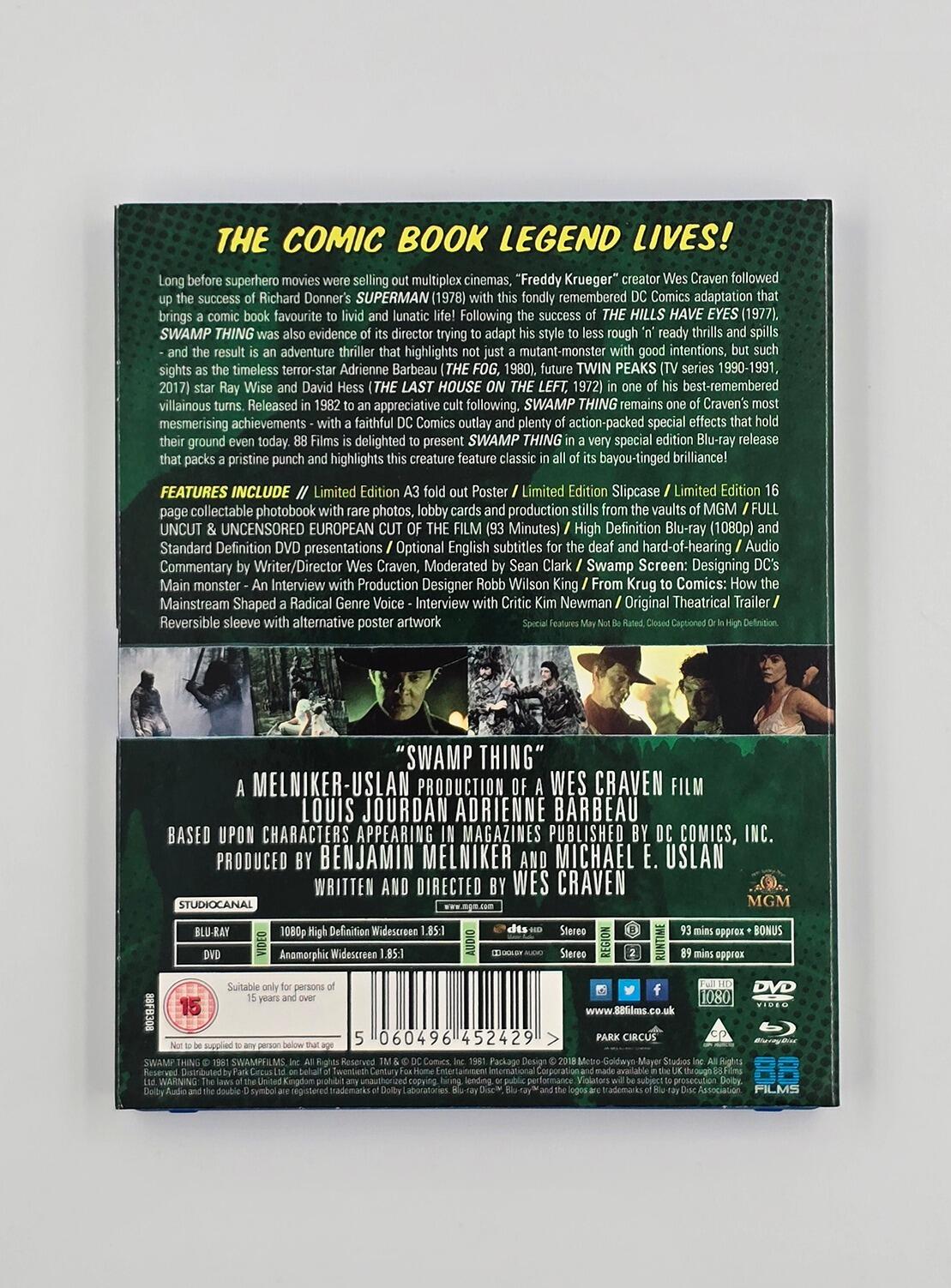 Swamp Thing - Slipcover - Blu-Ray (Region B) + DVD (Region 2) - [Pre-owned] - 88 Films - Item Image 2
