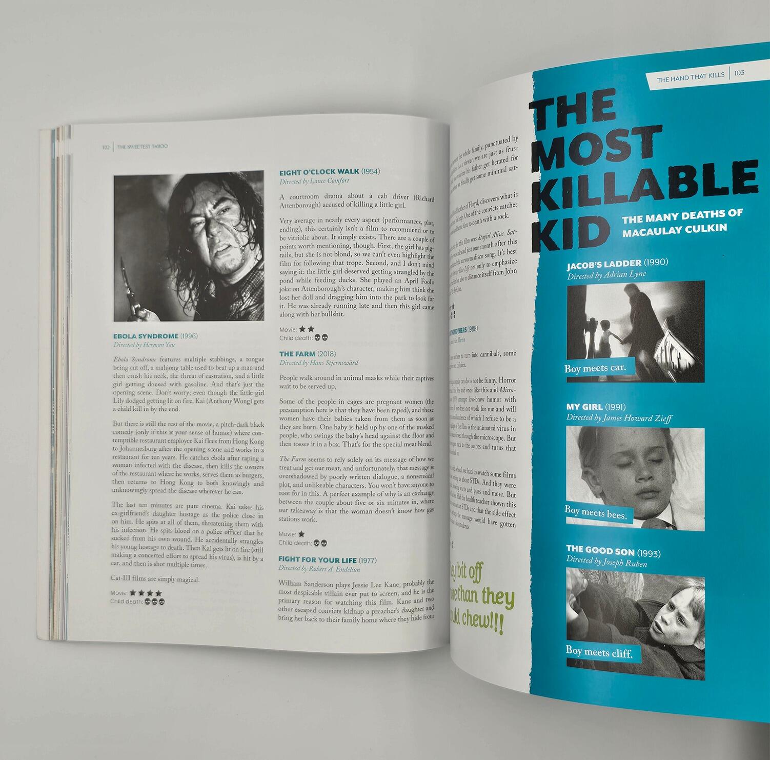 The Sweetest Taboo: An Unapologetic Guide to Child Kills in Film - Signed Limited Edition - Paperback - Book - [Pre-owned] -  - Item Image 6