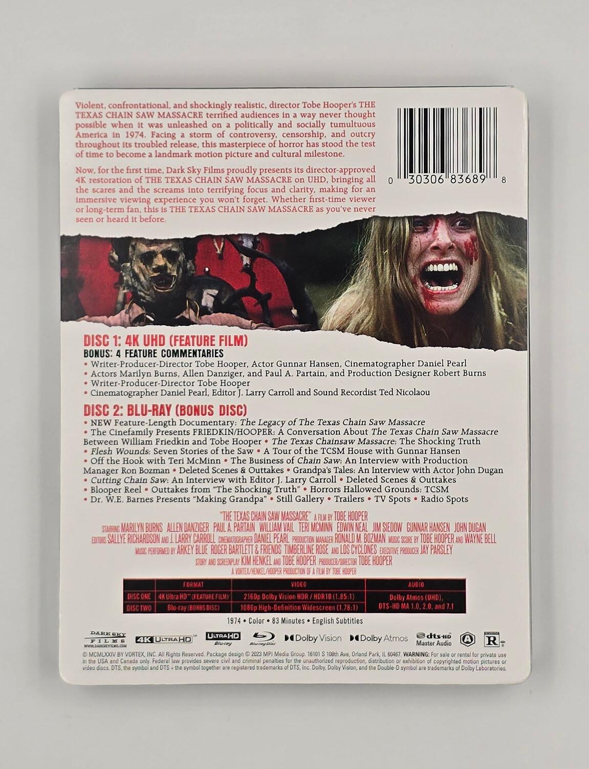 The Texas Chainsaw Massacre - Steelbook - 4K-UHD (Region Free) + Blu-Ray (Region A) - [Pre-owned] - Dark Sky Films - Item Image 4