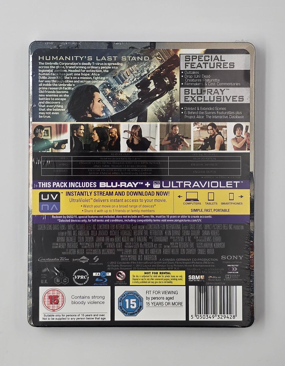 Resident Evil: Retribution - Steelbook - Blu-Ray - Region Free - [New] - Sony - Item Image 2