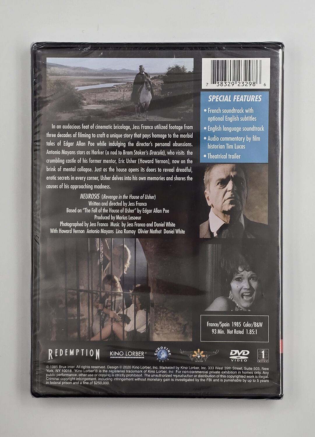 Neurosis (AKA Revenge in the House of Usher) - DVD - Region 1 - [New] - Kino Lorber - Item Image 2