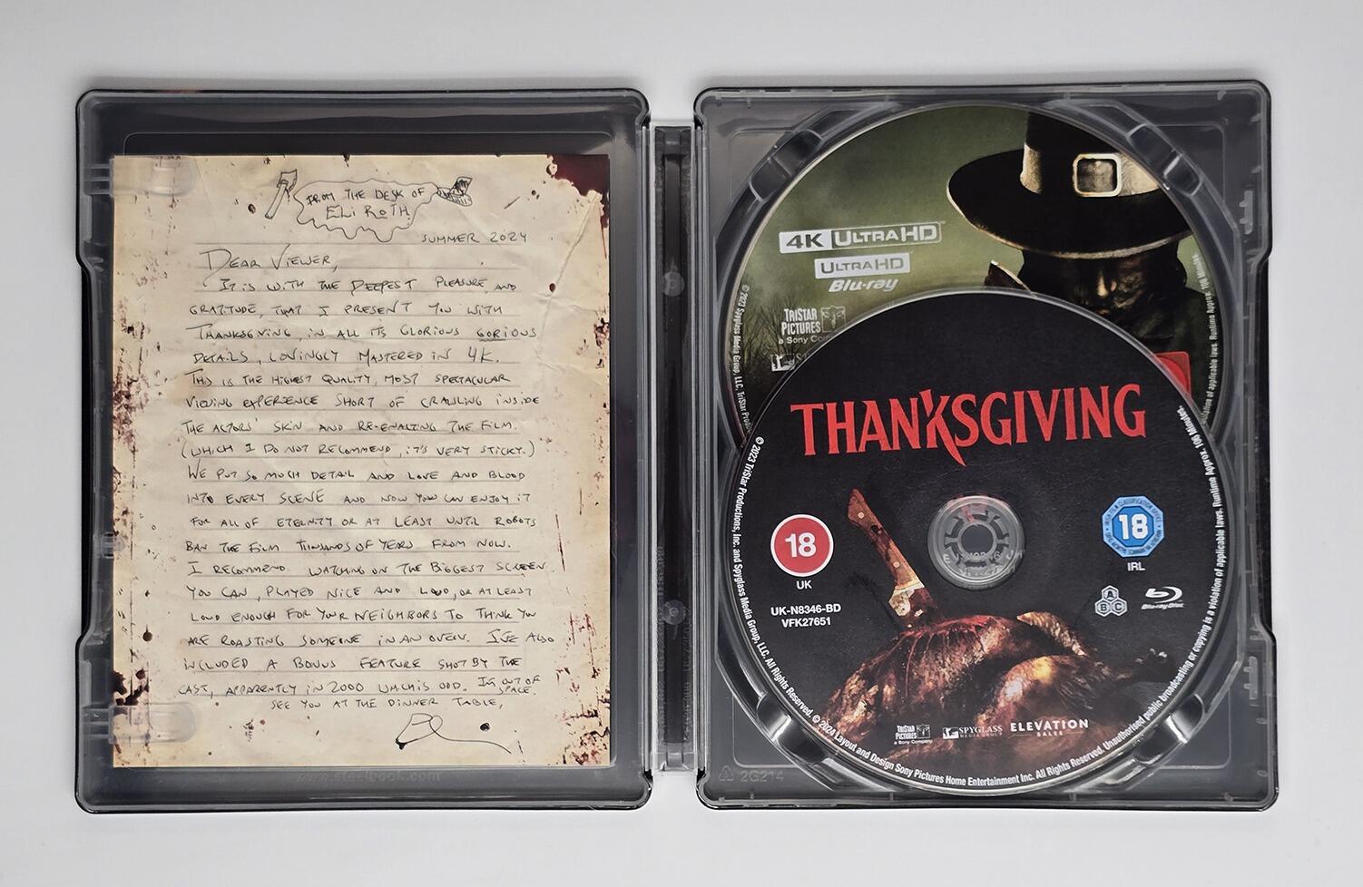 Thanksgiving - Steelbook - 4K UHD + Blu-Ray - Region Free - [Pre-owned] - Sony - Item Image 3