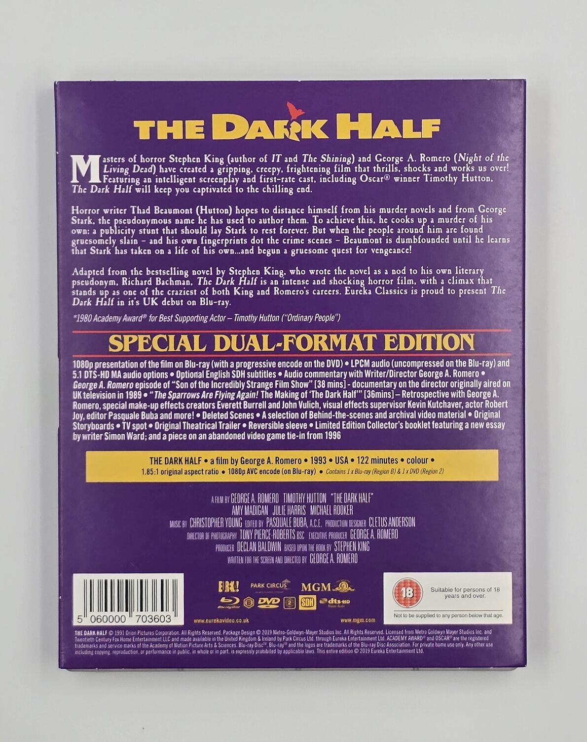 The Dark Half - Limited Edition - Slipcover - Blu-Ray (Region B) + DVD (Region 2) - [Pre-owned] - Eureka! - Item Image 2
