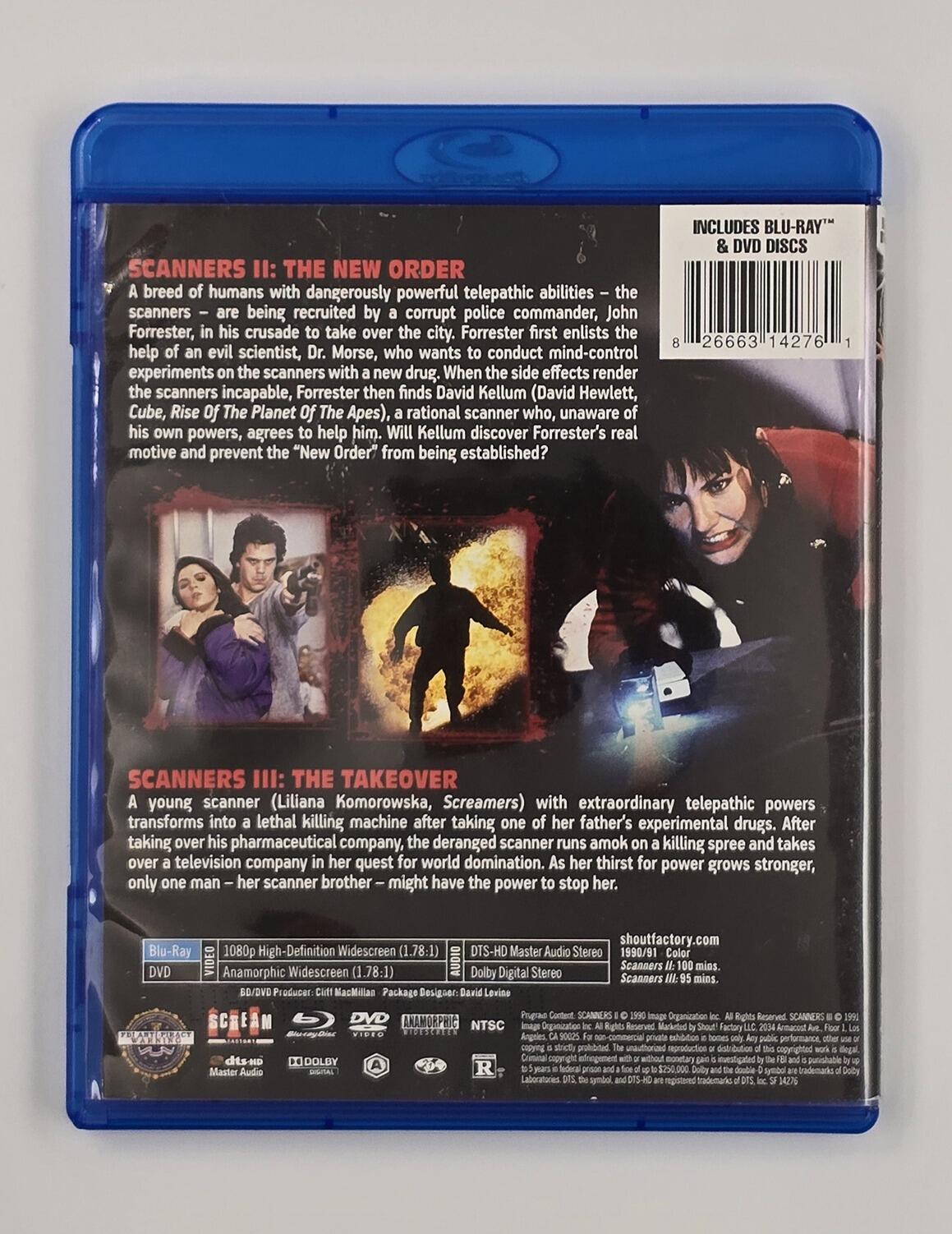 Scanners II: The New Order/Scanners III: The Takeover - Blu-Ray (Region A) + DVD (Region 1) - [Pre-owned] - Shout! Factory - Item Image 2