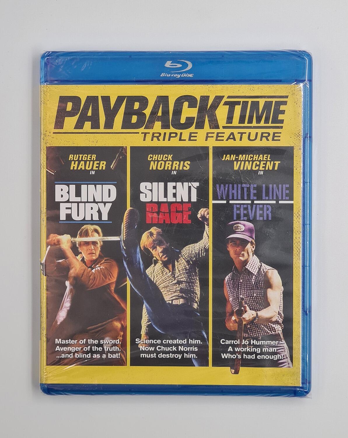 Payback Time Triple Feature: Blind Fury / Silent Rage / White Line Fever - Blu-Ray - Region A - [New] - Mill Creek - Item Image 1
