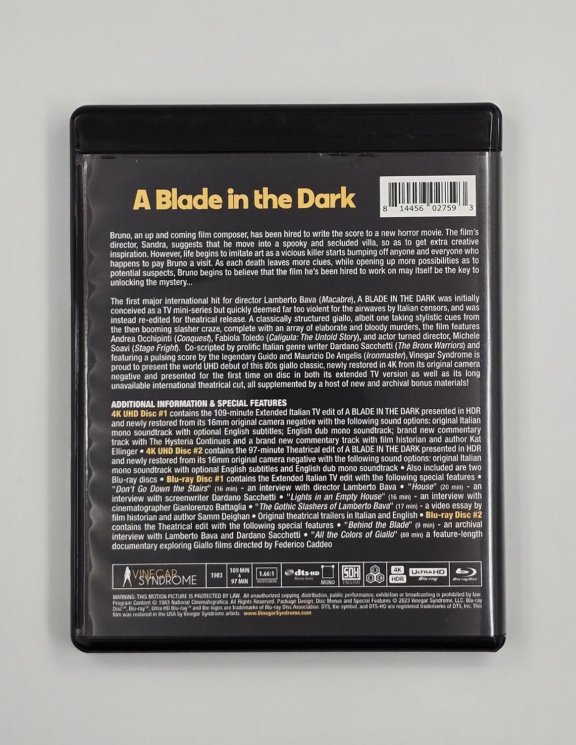 A Blade in the Dark - 4K UHD + Blu-Ray - Region Free - [Pre-owned] - Vinegar Syndrome - Item Image 2
