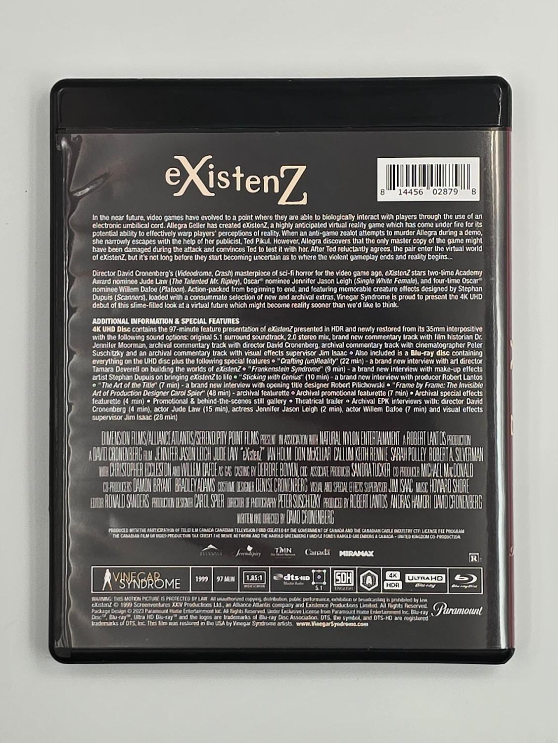 Existenz - Slipcover - 4K-UHD (Region Free) + Blu-Ray (Region A) - [Pre-owned] - Vinegar Syndrome - Item Image 6