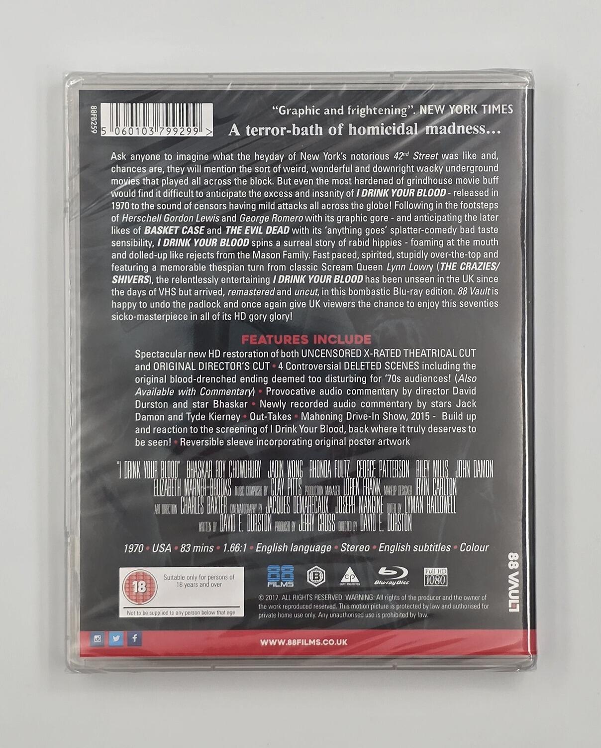 I Drink Your Blood - Blu-Ray - Region B - [New] - 88 Films - Item Image 2