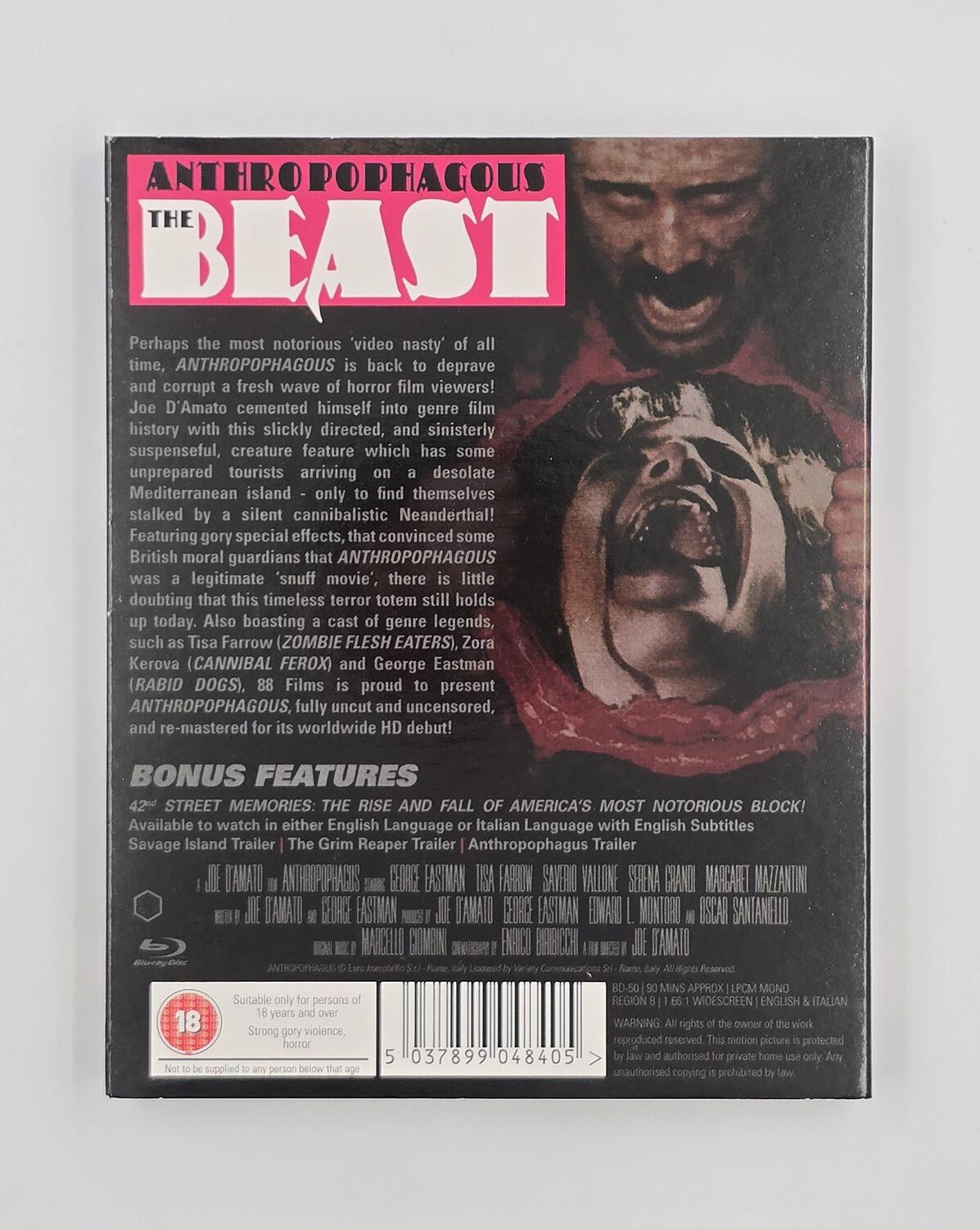 Anthropophagous the Beast - Webstore Exclusive - Slipcover - Blu-Ray - Region B - [Pre-owned] - 88 Films - Item Image 2