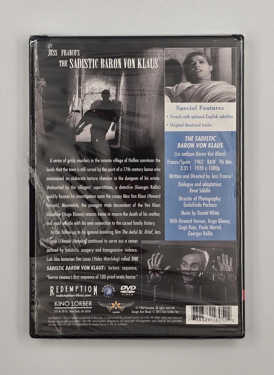 The Sadistic Baron Von Klaus - DVD - Region 1 - [New] - Kino Lorber - Item Image 2