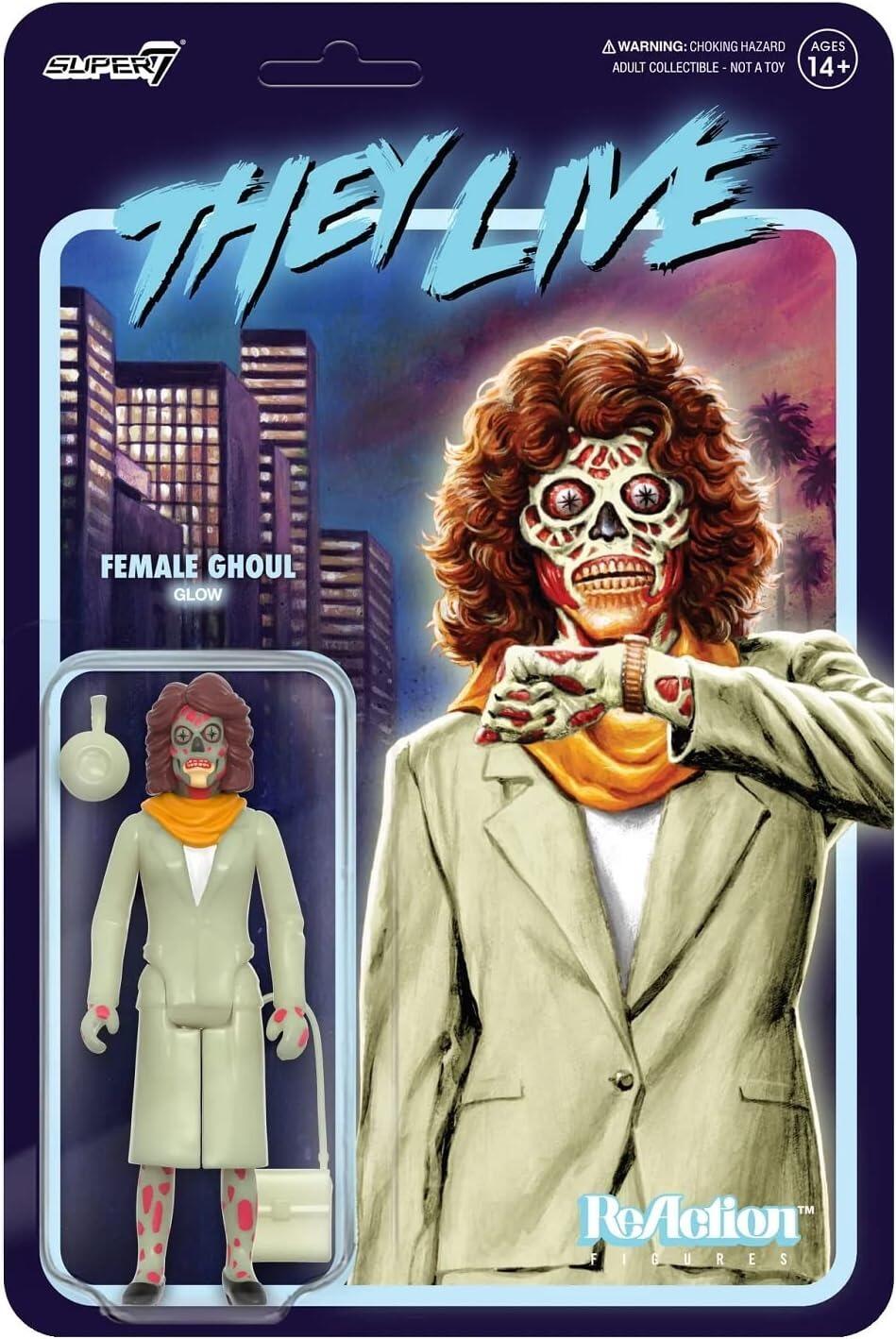They Live - ReAction Action Figure - Wave 02 - Female Ghoul (Glow) - 10 cm - [New] - Super7 - Item Image 1