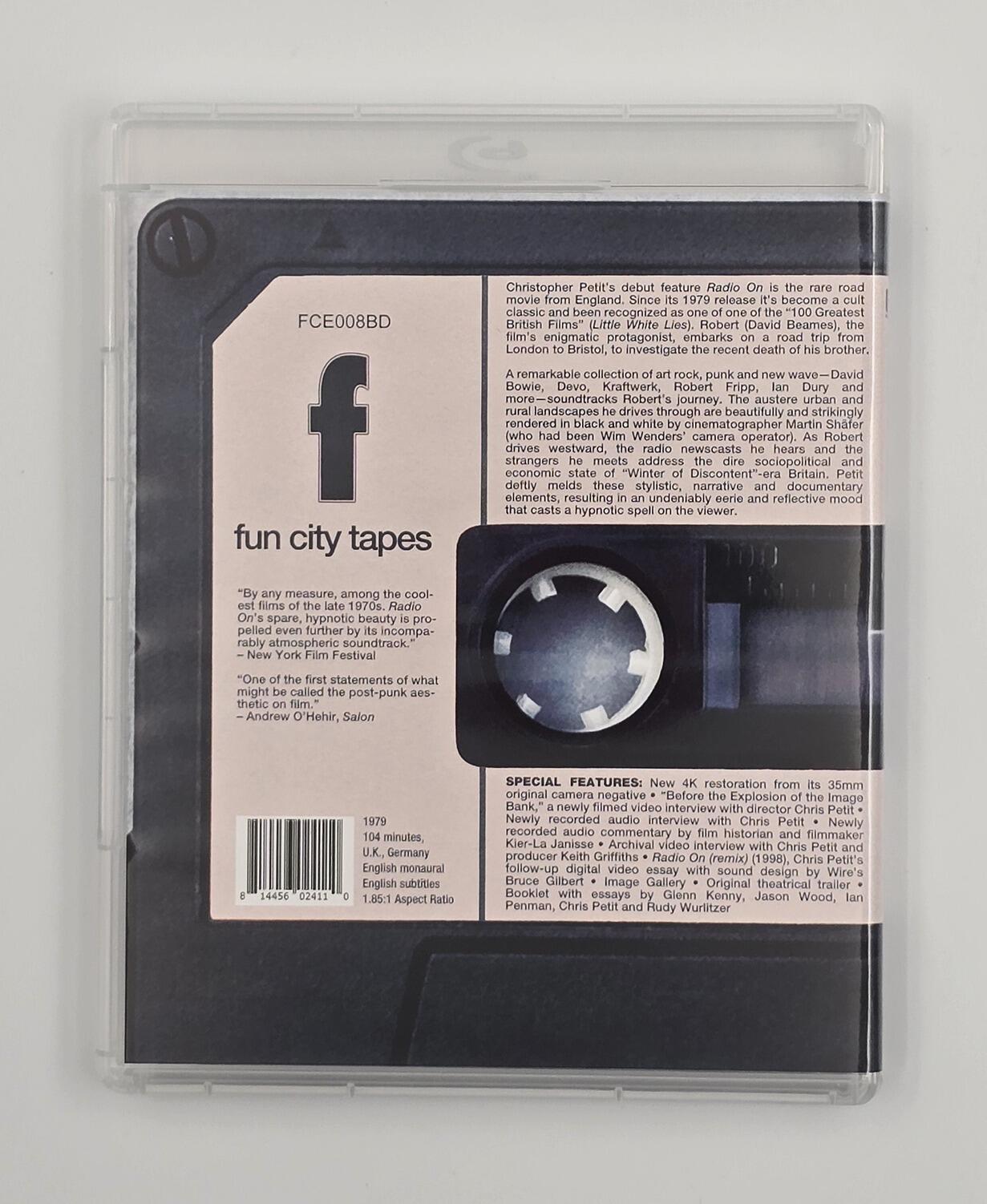 Radio On - Limited Edition - Slipcover - Blu-Ray - Region A - [Pre-owned] - Fun City Editions - Chris Petit - Case Rear