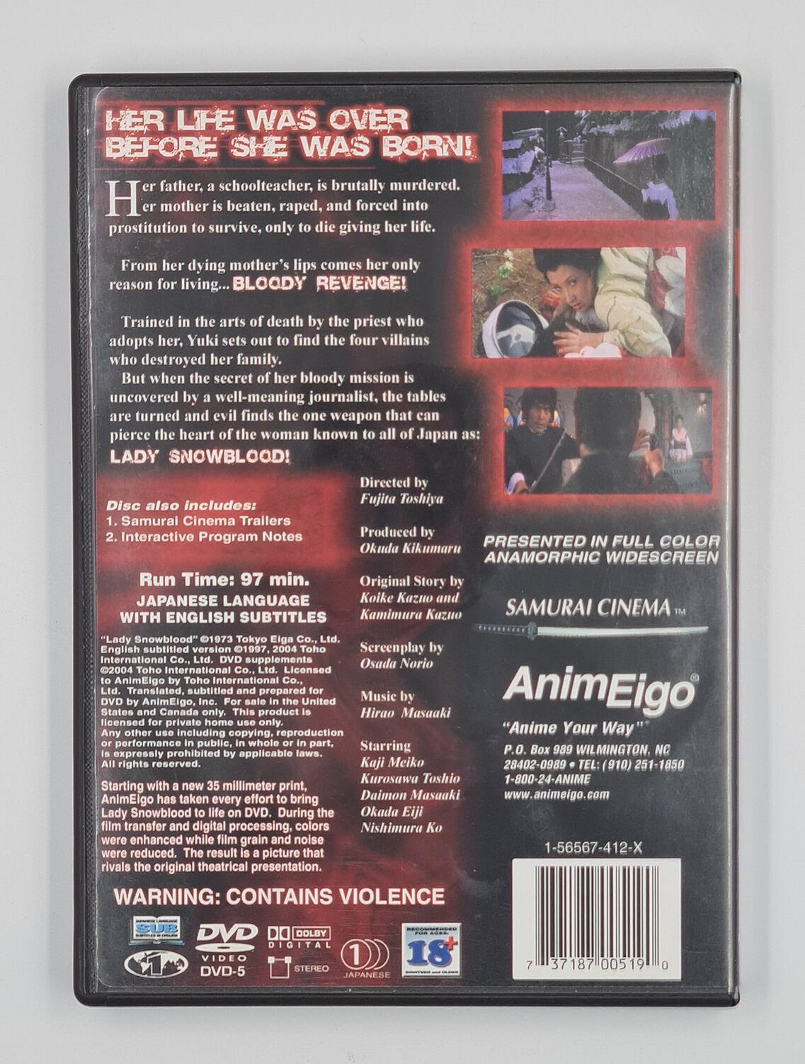 Lady Snowblood - DVD - Region 1 - [Pre-Owned] - AnimEigo - Item Image 2