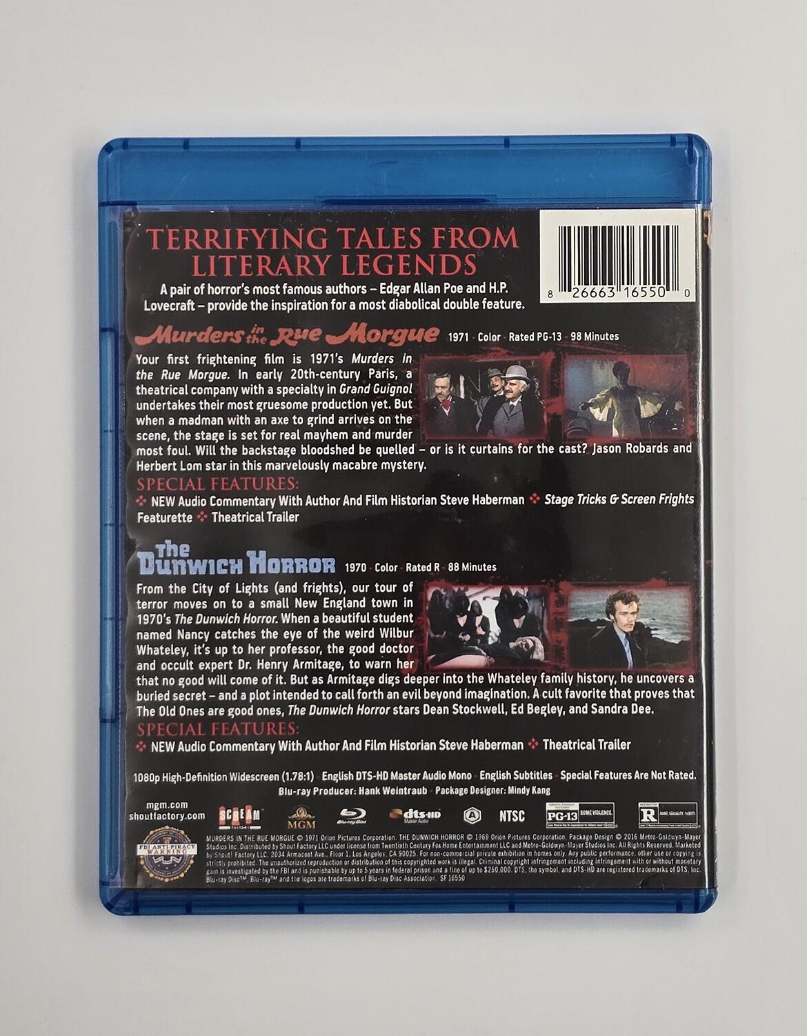 Murders in the Rue Morgue / The Dunwich Horror -  Blu-Ray - Region A - [Pre-owned] - Shout! Factory - Item Image 2