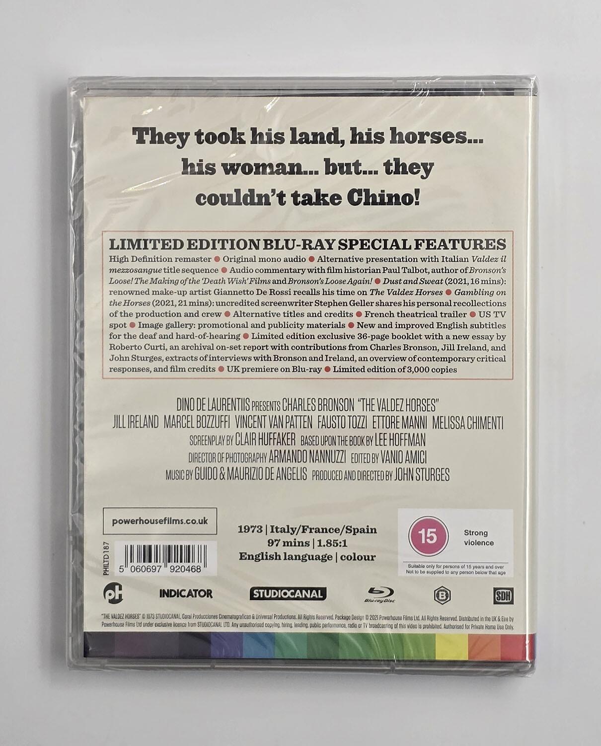 The Valdez Horses (AKA Chino) - Limited Edition - Blu-Ray - Region B - [New] - Powerhouse Films - Item Image 2