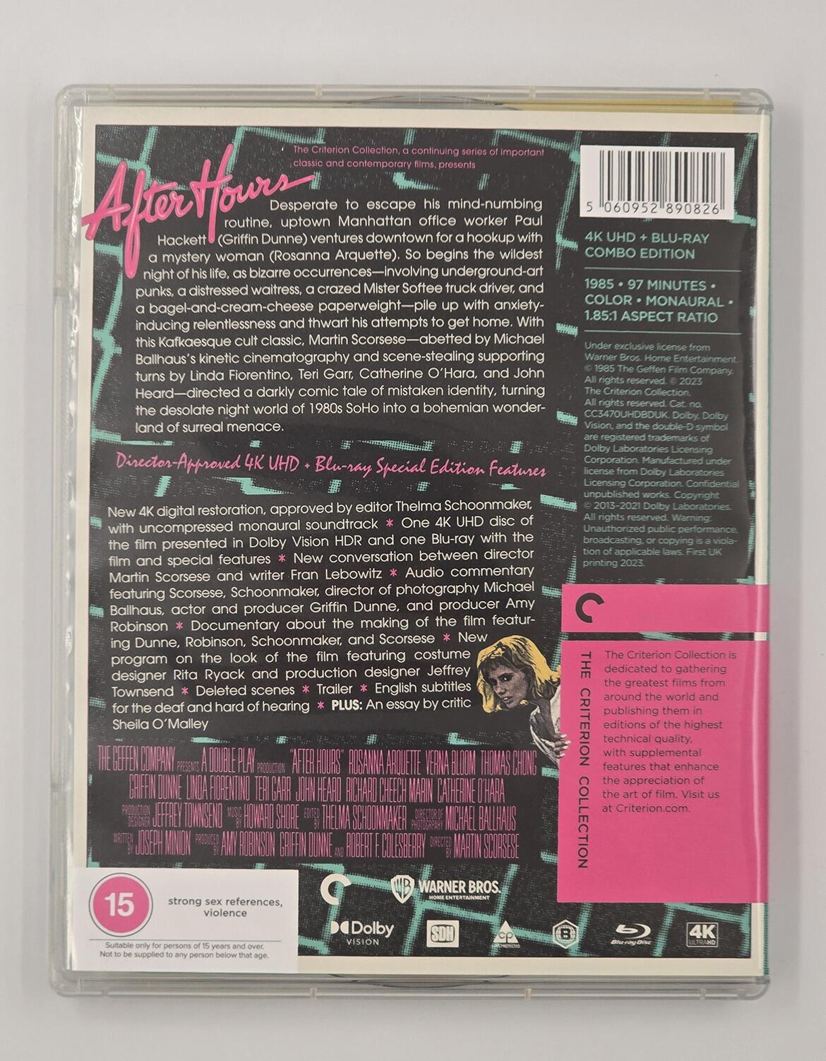 After Hours - 4K UHD (Region Free) + Blu-Ray (Region B) - [Pre-owned] - Criterion - Item Image 2
