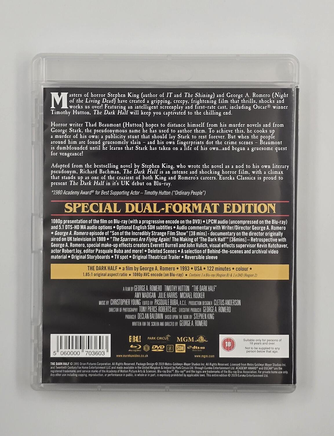 The Dark Half - Limited Edition - Slipcover - Blu-Ray (Region B) + DVD (Region 2) - [Pre-owned] - Eureka! - Item Image 4