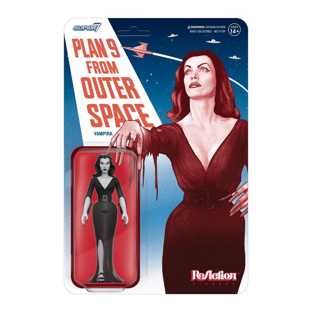 Plan 9 from Outer Space - ReAction Action Figure - Wave 01 - Vampira (Grayscale) - 10 cm - [New] - Super7 - Item Image 1