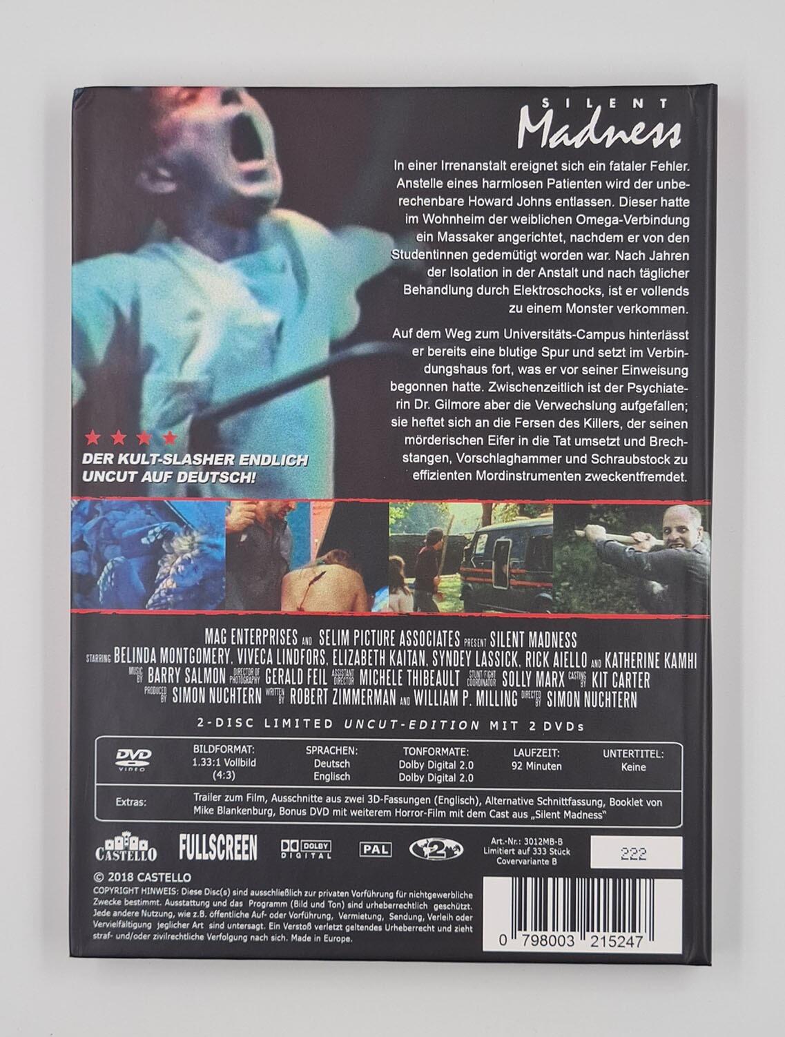 Silent Madness - Limited Edition - Mediabook - DVD - Region 2 - [Pre-owned] -  - Item Image 2