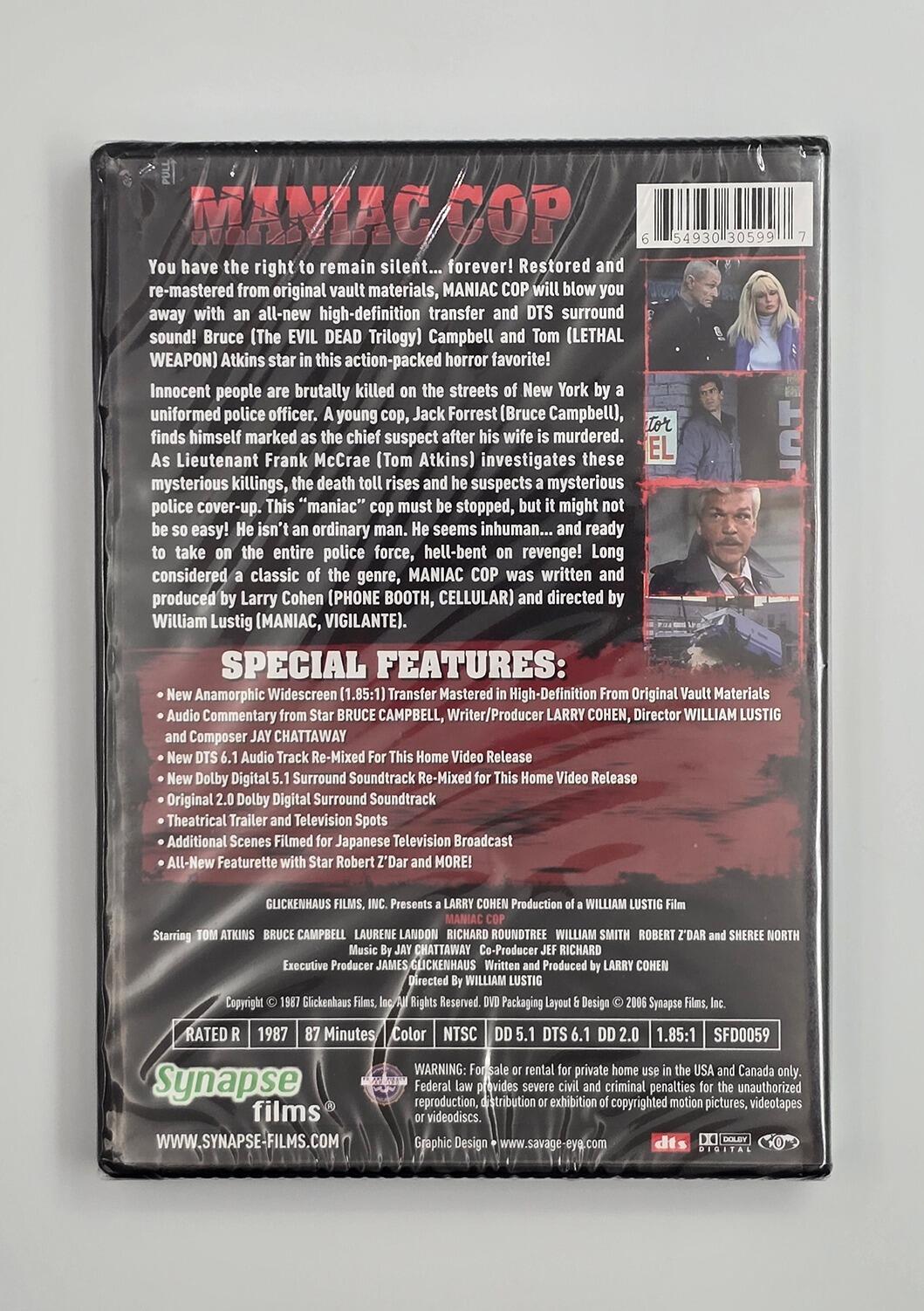 Maniac Cop - DVD - Region Free - [New] - Synapse - Item Image 2