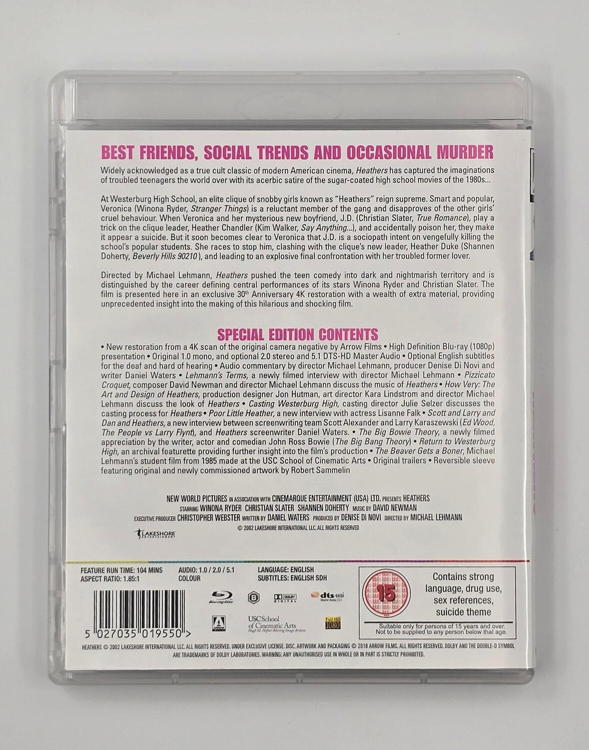 Heathers - Slipcover - Blu-Ray - Region B - [Pre-owned] - Arrow Video - Item Image 4